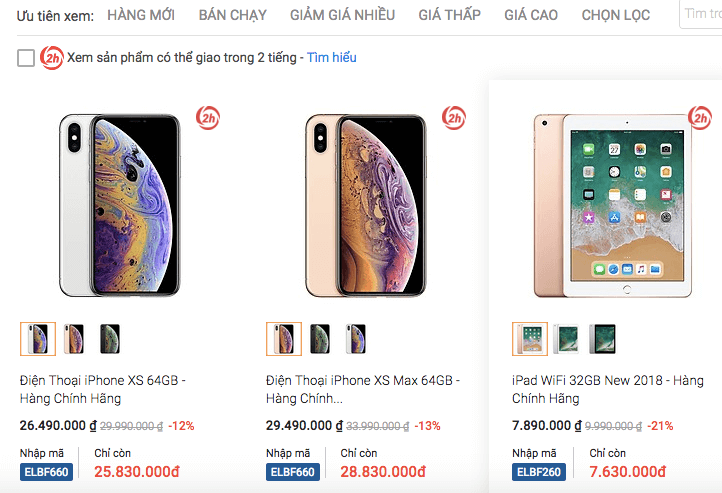 mua điện thoại trên tiki