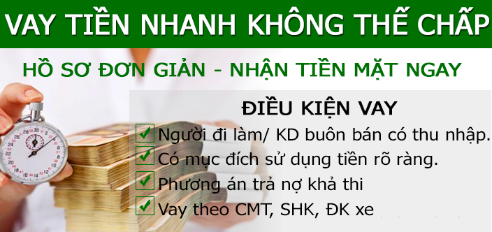 Mượn tiền không cần thế chấp