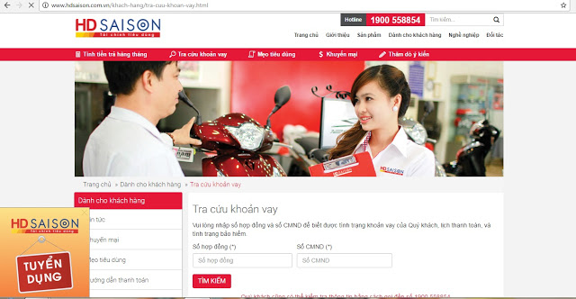 tra cứu khoản vay hdsaison