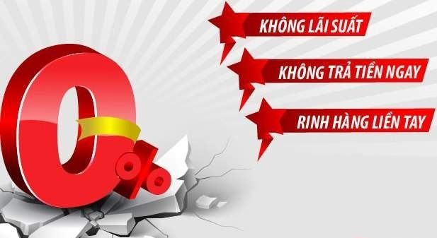 Mua trả góp lãi suất 0%