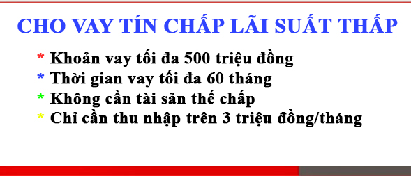 Vay tín chấp lãi suất thấp